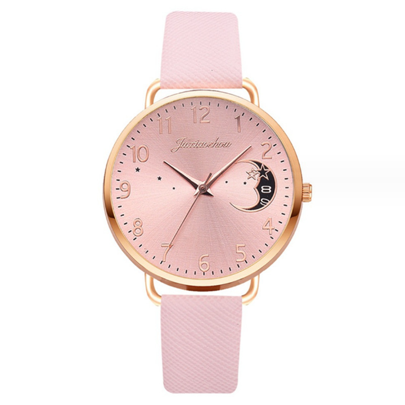 hot products Star Moon pattern Women's Watch simple belt student bracelet suit watch_voghion.com