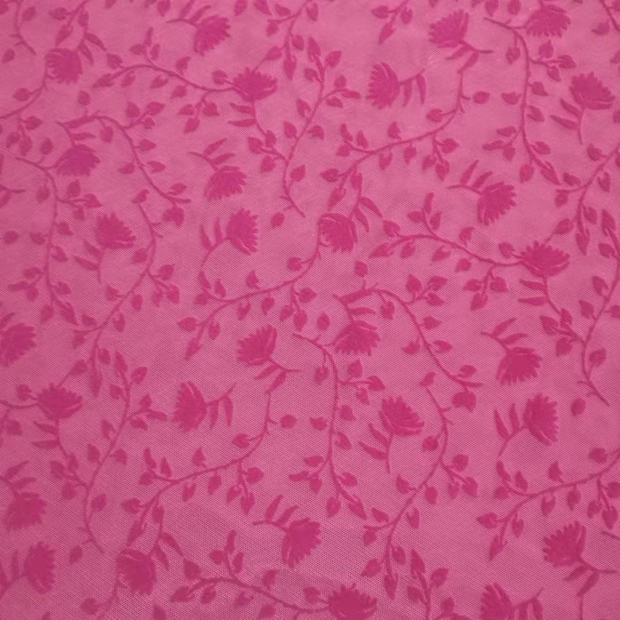 Polyurethane Mesh Flocking Flower Flocking Factory Intimates Fabric Oeko-Tex Certified European Standard Environmental Protection Negotiable