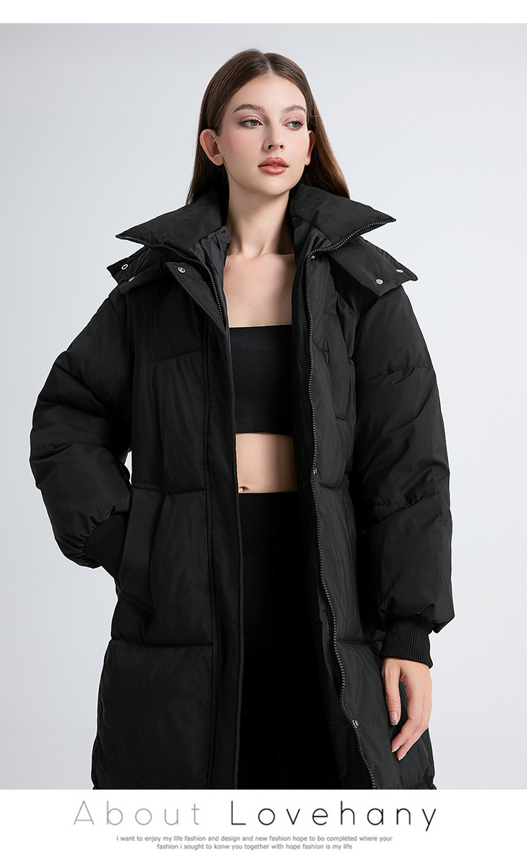 Women's Long Padded Coat Oversized Hooded Parka For Winter_voghion.com