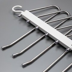 Cross-border multi-functional home life clothing storage god multi-layer 6 rod thickened stainless steel anti-slip folding pants rack