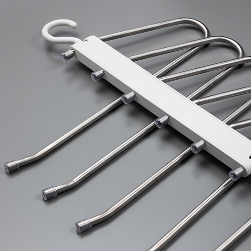 Cross-border multi-functional home life clothing storage god multi-layer 6 rod thickened stainless steel anti-slip folding pants rack