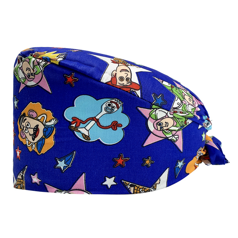 Estomatólogo casquillo de la enfermera transpirable tapa de la sala de operaciones hembra de algodón puro tapa de trabajo médico de la sala de operaciones tapa de cocina médica