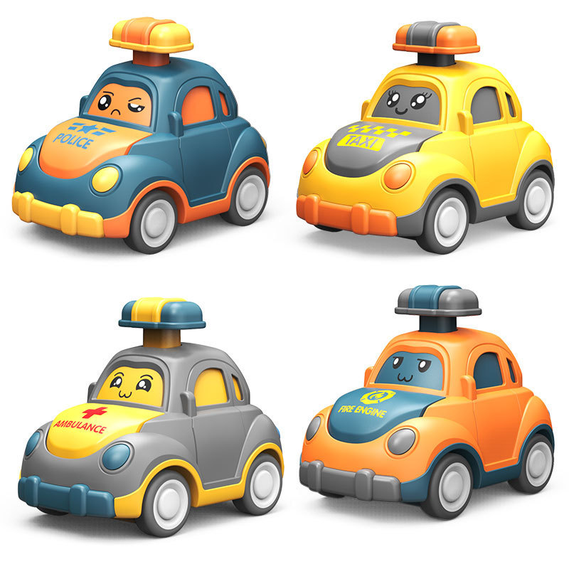 Nuevo coche de juguete infantil de presión de retroceso inercial carro de dibujos animados adorable forma puzzle juguetes divertidos al por mayor