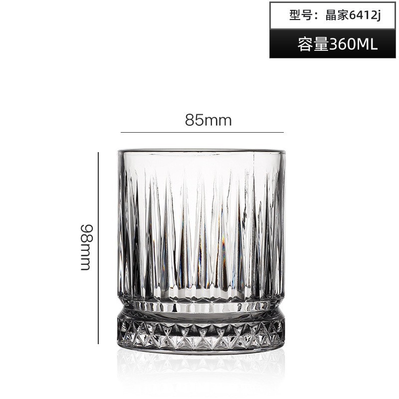 Inventario al por mayor creativo en relieve tazas clásicas tazas de bebida tazas de vino tazas de vino de bar de vidrio tazas de whisky