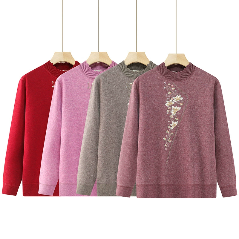 Комплект термобелья для мамы с флисом, зимняя одежда для женщин, осенняя одежда для пожилых женщин, осенний наряд для бабушки, одежда больших размеров для женщин