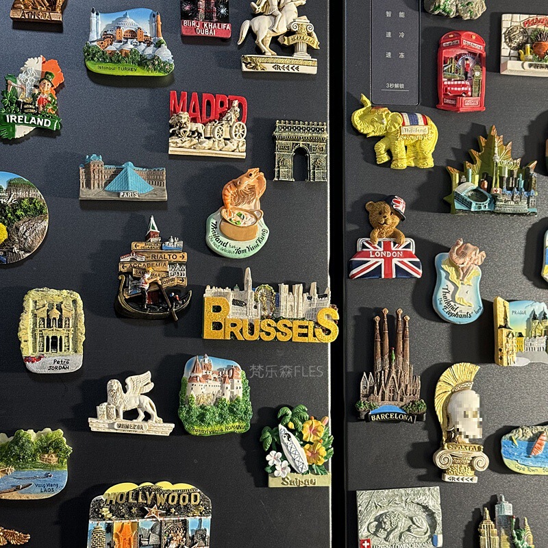 Travel Refrigerator Magnets from All over the World, 3D Stereo Magnets, Travel Collection, American National Souvenirs, Creative Ideas