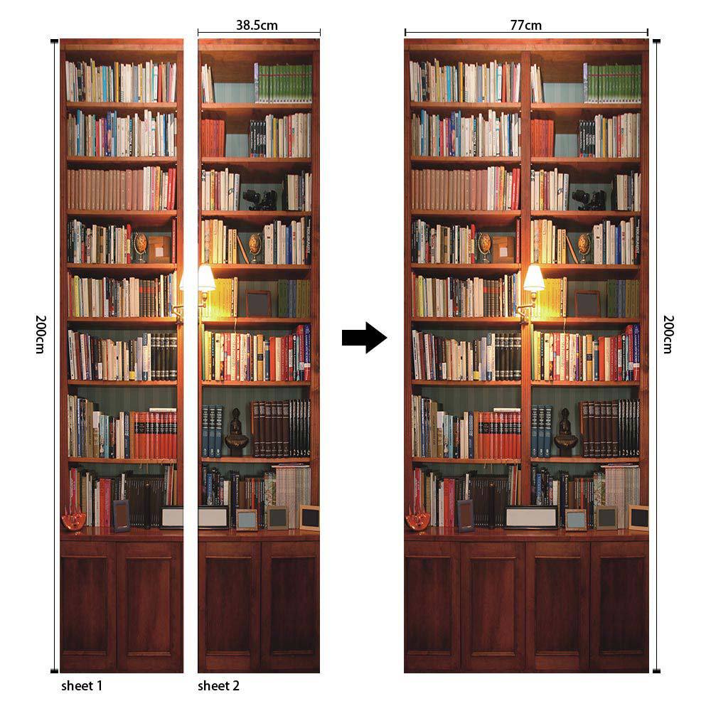 Pegatinas para puertas 3D respetuosas con el medio ambiente, autoadhesivos, fabricantes de origen al por mayor, patrones populares transfronterizos de alta definición, adhesivos para puertas impermeables, a prueba de aceite y antiincrustantes