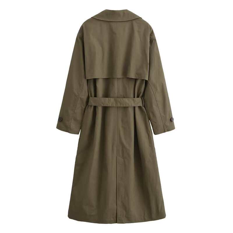 ベルト女性の服 AliExpress 越境新製品卸売ファッションロングウインドブレーカージャケット外国貿易女性の気質ヨーロッパとアメリカ|undefined