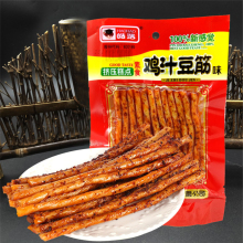 皓浩鸡汁豆筋辣条90g*20袋素牛筋面筋80后童年怀旧麻辣零食小吃