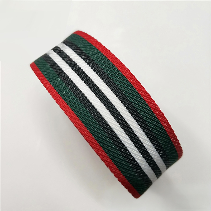 100D banda de banda de poliéster densa tricolor banda de banda de banda de banda lateral ropa bolsa accesorios en stock al por mayor
