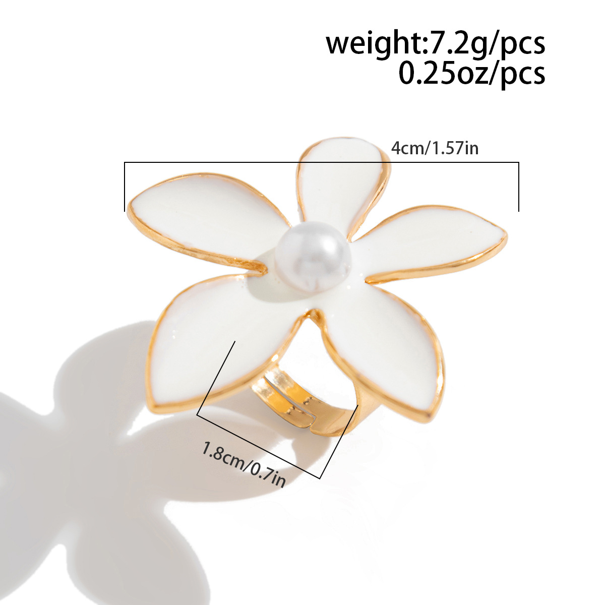 18g Weight Rings Classification Holiday, Party Occasion Iron Material Flower Pattern Women's Gender Enamel, Plating Design Exaggerated Style Exaggerated Flower Iron Enamel Plating Women's Rings 6