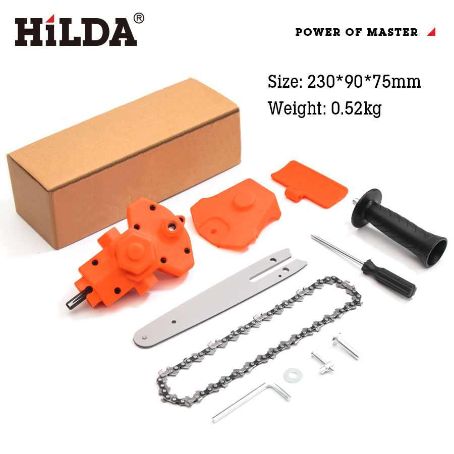 HILDA sierra de cadena eléctrica simple taladro eléctrico para carpintería Sierra poda de jardinería sierra de cadena portátil