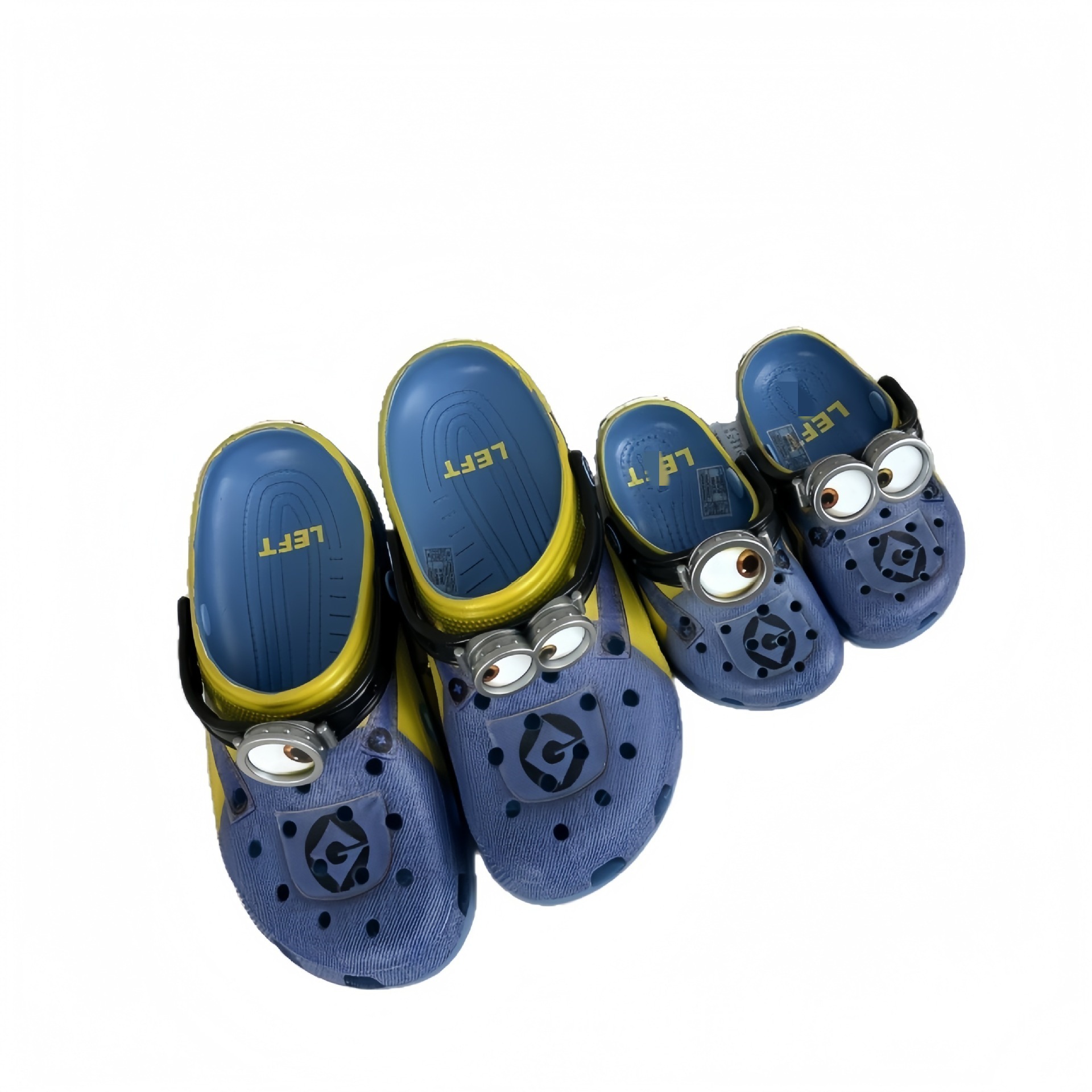 Nuevo cruce pequeño hombre amarillo gafas agujero zapatos tarjeta de zapatos padres-hijos ladrón de la abuela de la playa cabeza fría trapazo lote image 3