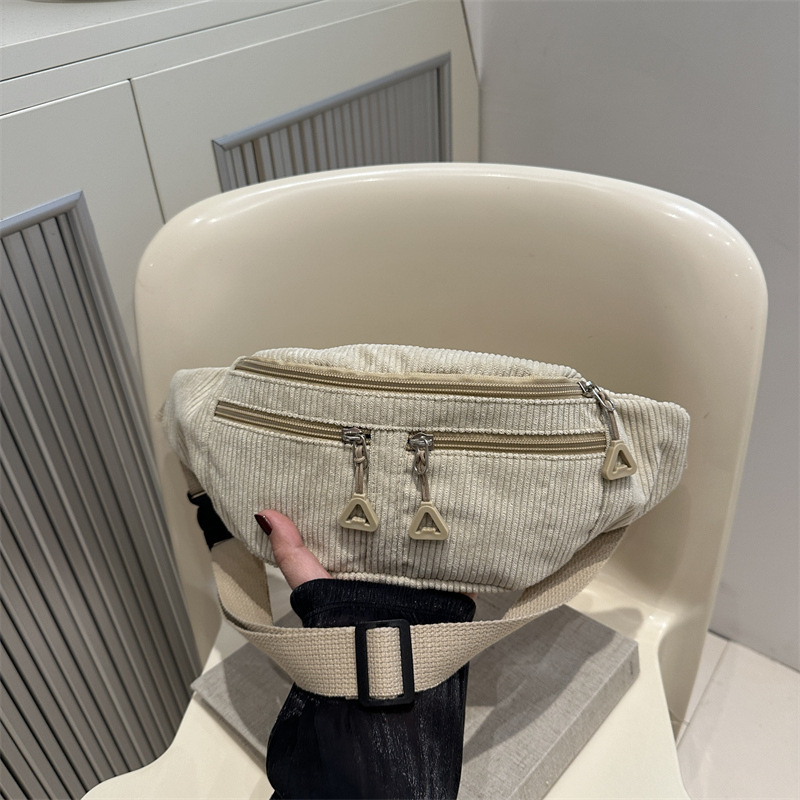 Bolso de velcro de cordillera para mujeres 2024 otoño nuevo bolso de pecho simple de gran capacidad de hombro casual bolso de cintura