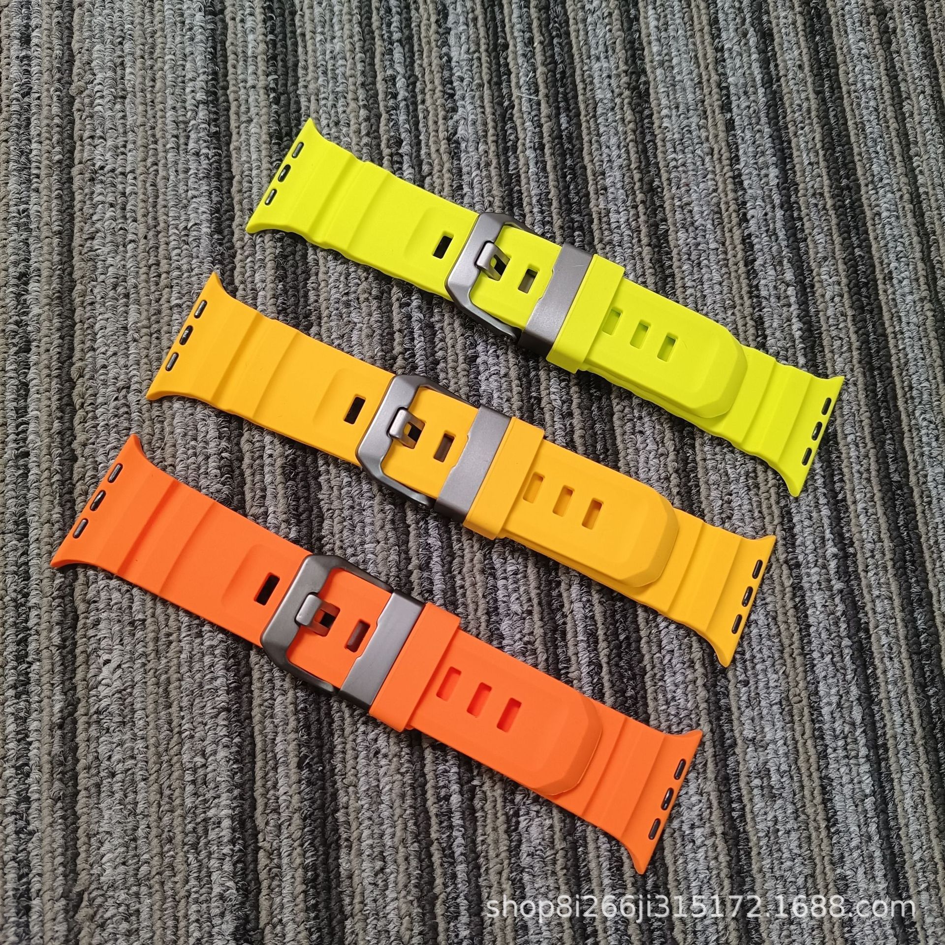 Suitable for Apple Apple Watch with Temu/Shein Same-Origin Wild Trail Silicone Watch Straps Available in Multiple Colors