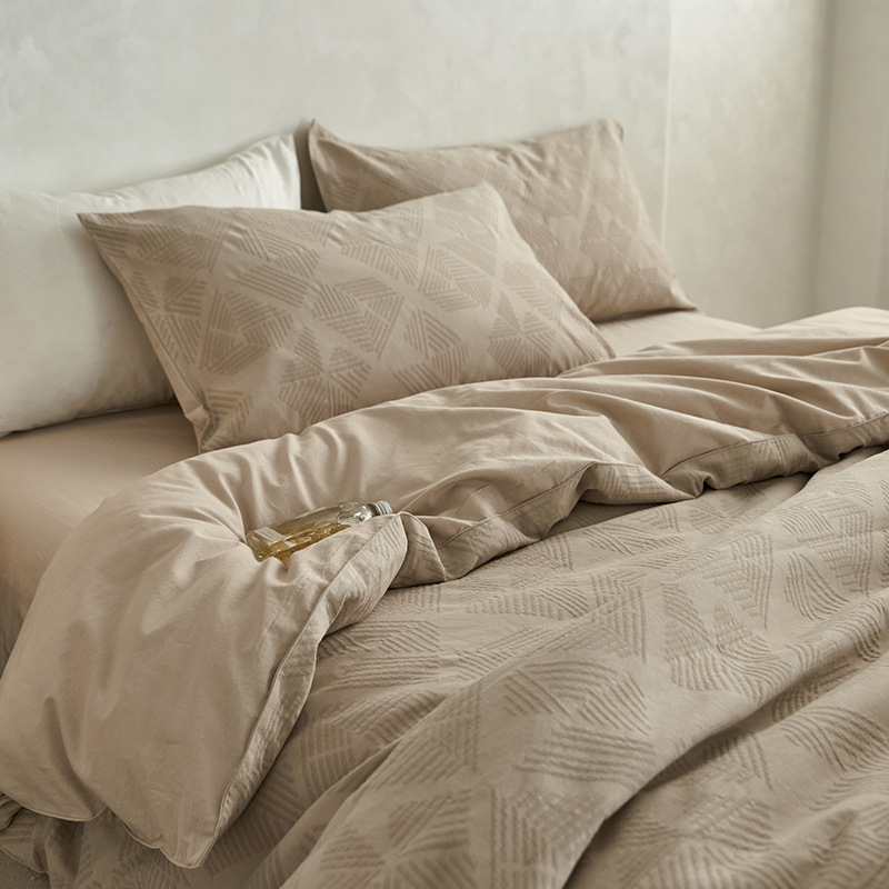 純綿60本4点セットa類母子級新型ジャカード三層糸シーツ布団寝具4点セット