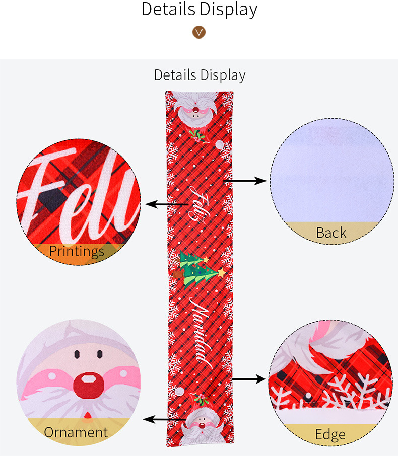 Christmas New Christmas Table Runner Red and Green Snowflake Plaid Snowman Table Runner for the Elderly Home Atmosphere Decorations_voghion.com
