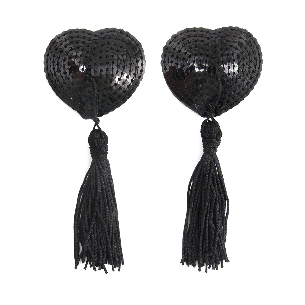 Pezoneras coquetas, juguetes que mejoran el estado de ánimo, juguetes sexuales para parejas, productos para adultos, pegatinas eróticas para el pecho con borlas en forma de corazón SM