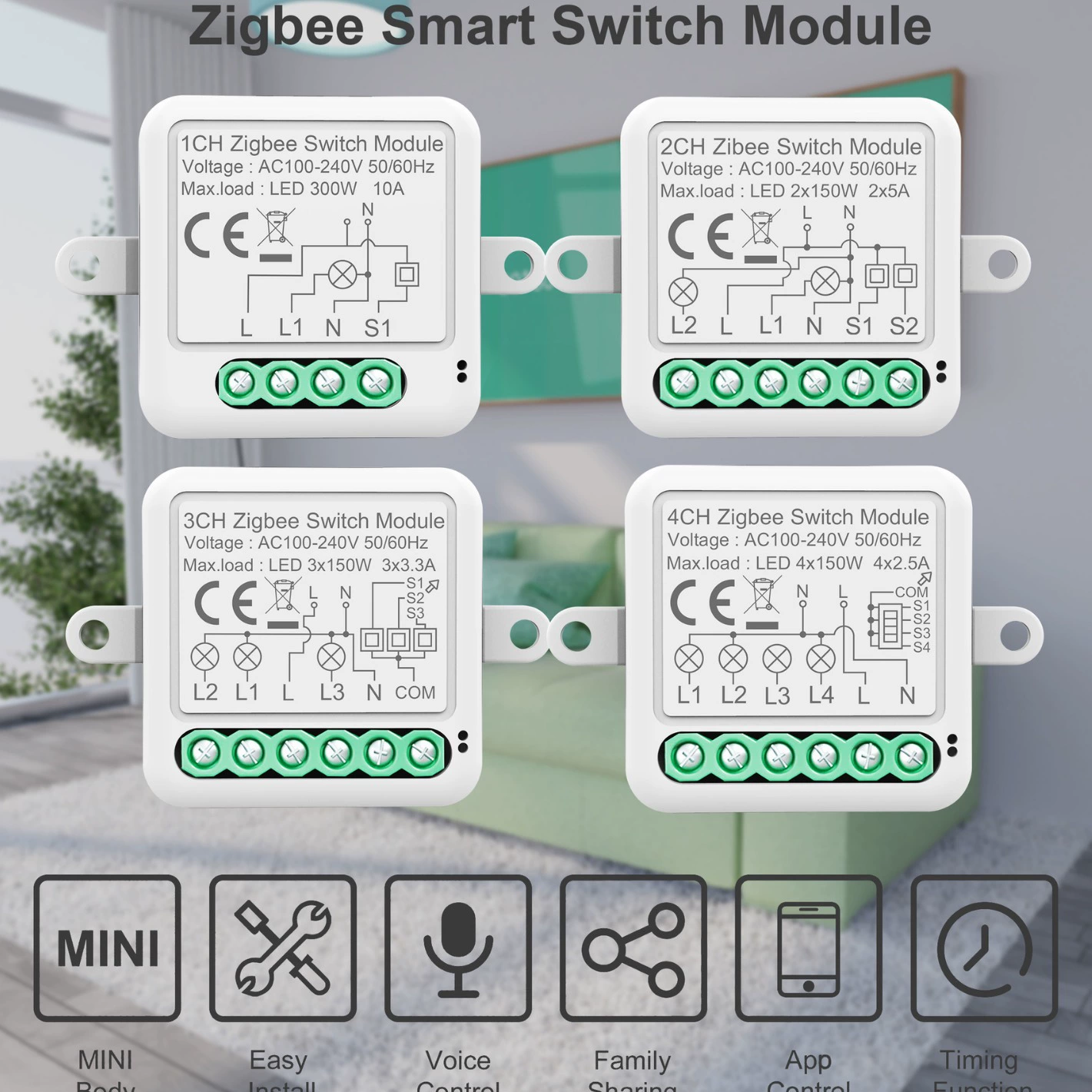 Граффити Умный переключатель zigbee модуль выключателя дистанционного управления переключатель невидимый нулевой огненный выключатель