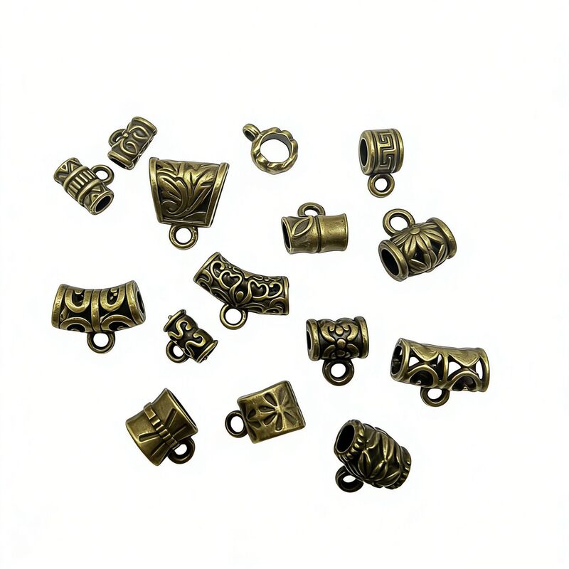 Cross border retro alloy ancient bronze tee hole bead connector DIY handmade bracelet necklace accessories wholesale