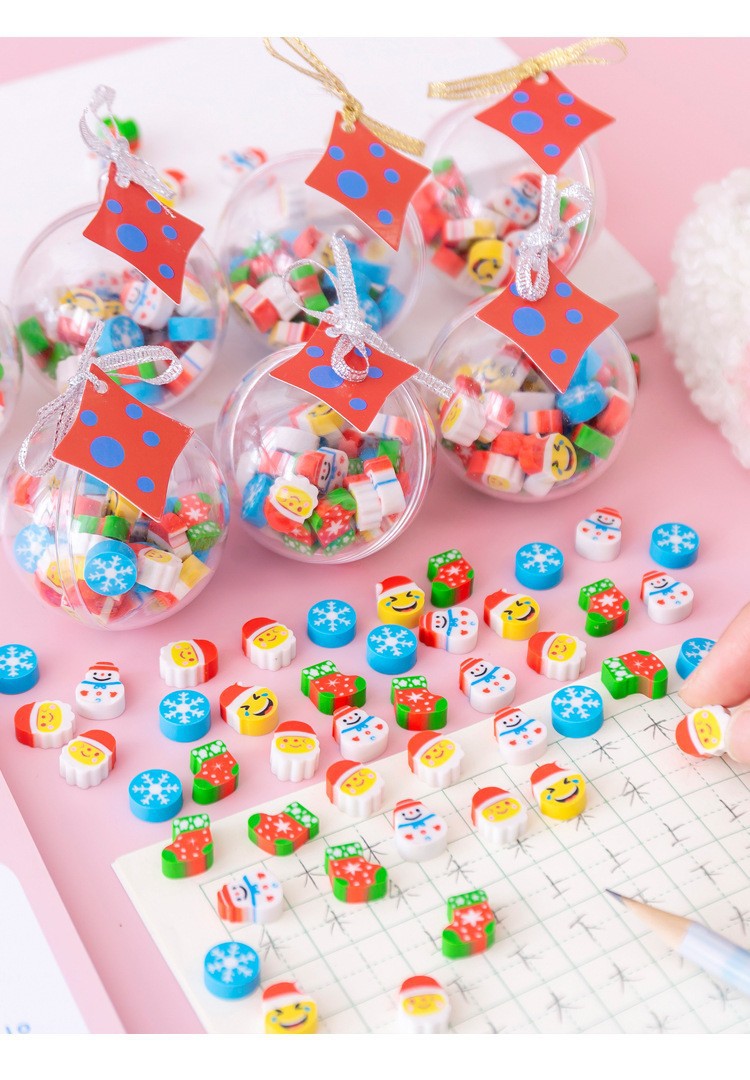 1 Piece Quantity Creative Christmas Small Gift Children's Crystal Ball Eraser 1 Pcs