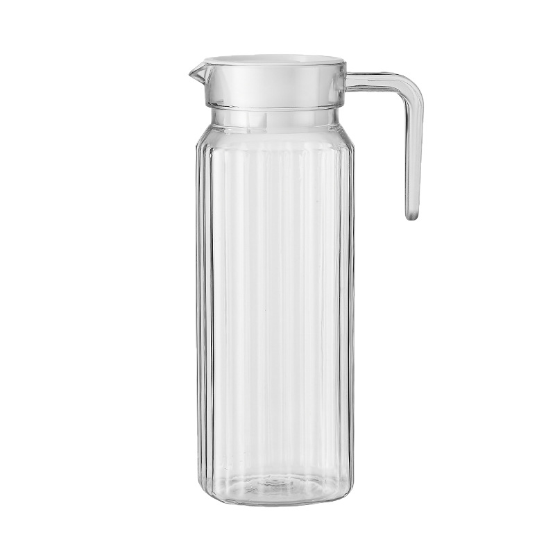 Jarra comercial resistente al calor para agua fría, jarra a rayas, jarra de acrílico para jugo, jarra para limonada, jarra para té y agua de bar, jarra de plástico PC.
