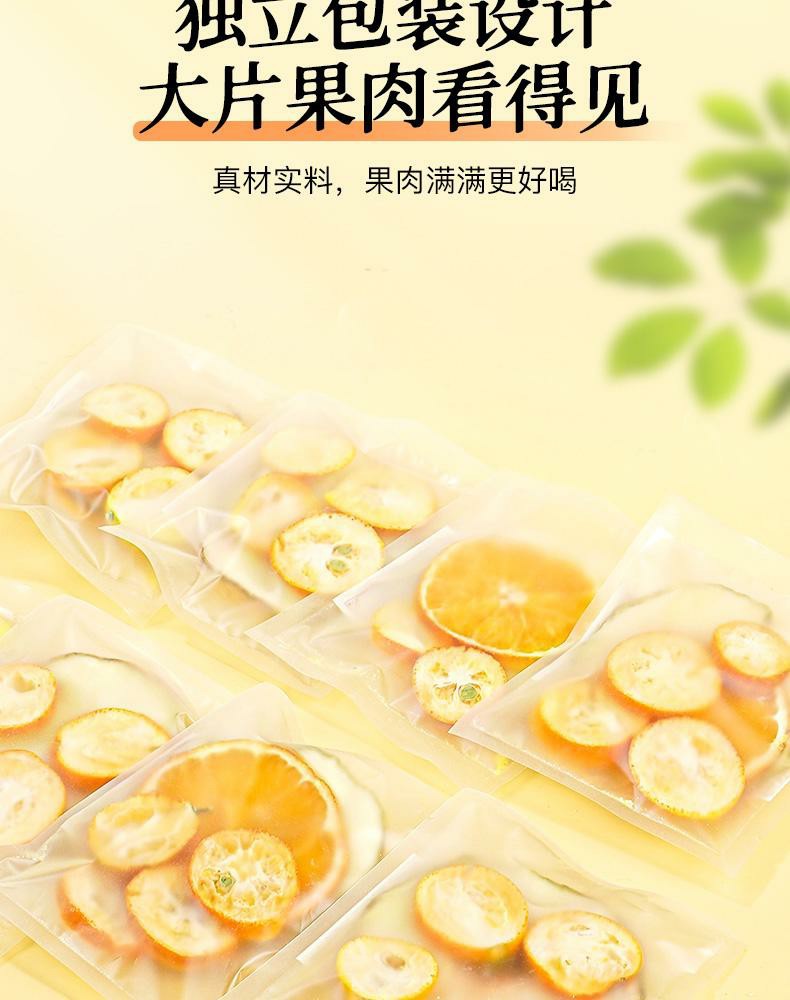 Kumquat Snow Pear Orange Fruit Tea Bags Freeze Dried Cold Brew 2 Pack 96g in use