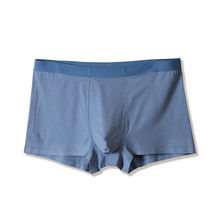 男新薄款莫代尔加肥大码特大号纯色透气舒适中腰抗菌平角内裤