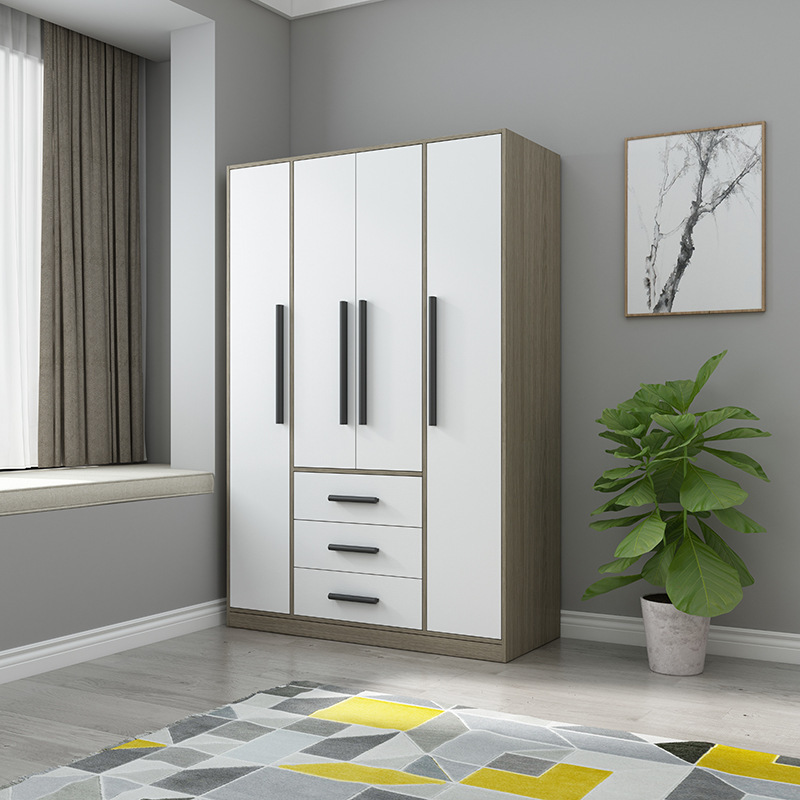 Children's wardrobe desk integrated small apartment bedroom boy student computer desk desk with bookcase home combination