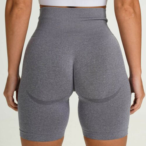 Amazon Seamless Micro-smile Small Crescent Moisture-wicking and Breathable Fitness Pants for Women High-waisted Peach Butt High Elastic Shaping Shorts