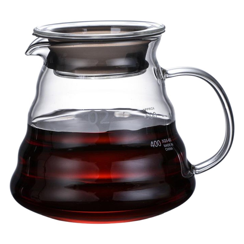 Factory wholesale glass coffee sharing pot suit filter cup hand washing sharing pot mocha cloud pot can print logo