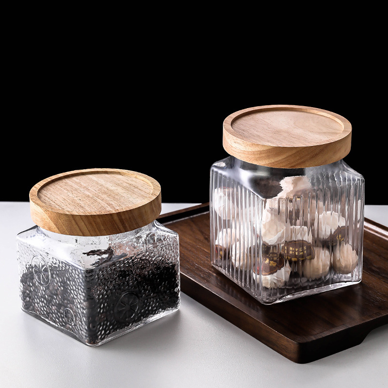 Tarro Hermético de Vidrio Transparente, Grado Alimenticio, para Té y Alimentos