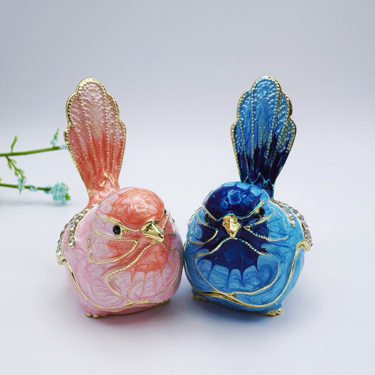 Enamel Cross-Border Exquisite Bird Ornaments, Popular Handmade Crafts, Furniture Ornaments, Metal Crafts