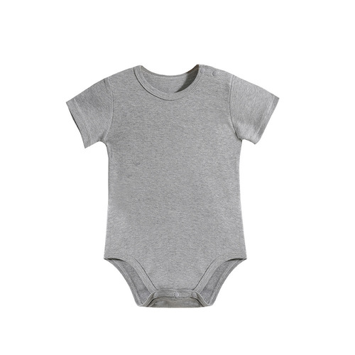 Baby shoulder fastener short sleeve triangle sleeper 100% cotton long sleeve baby pants long sleeve onesie crawling suit air conditioning outfit