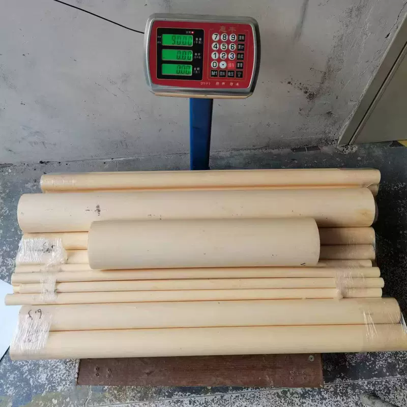 现货仿象牙白无纹硬度高骨粉树脂原料可车床高速加工圆棒椭圆方棒