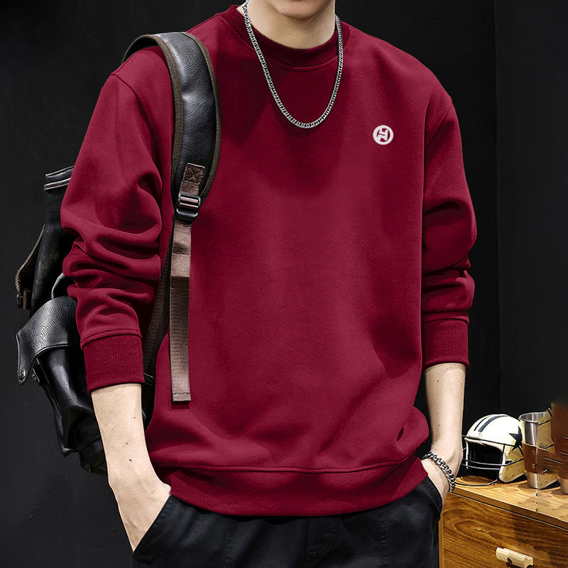 América suéter de cuello redondo hombre suelto primavera y otoño nuevo peso pesado chaqueta de manga larga chaqueta de pareja de alta calidad