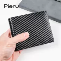 PIERU новый короткий креативный кошелек из углеродного волокна, мужской деловой кошелек с несколькими картами, Молодежный персонализированный Кошелек для монет оптом