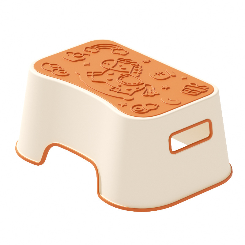 Taburete antideslizante para bebés lavarse las manos y lavarse la cara para niños taburete de baño inodoro taburete de pedal de lactancia taburete de una sola capa image 5