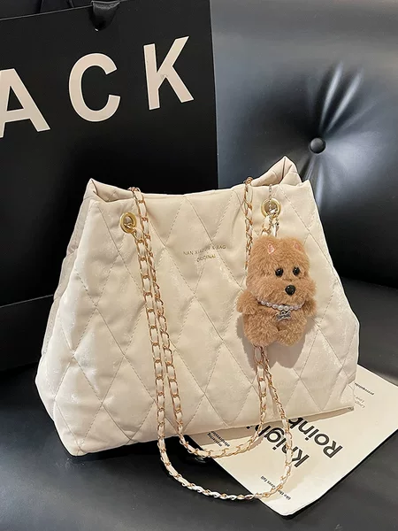 Large Capacity Quilted Bag for Women 2026 New Trendy Korean Style Fashion Tote Bag for Women Fashionable Casual Versatile Shoulder Bag