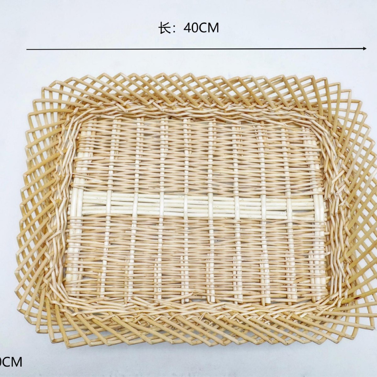 Pan de almacenamiento de mimbre y ratán, canasta de pan al vapor, plato de frutas, bandeja hecha a mano tejida natural, plato de postre, plato de almacenamiento