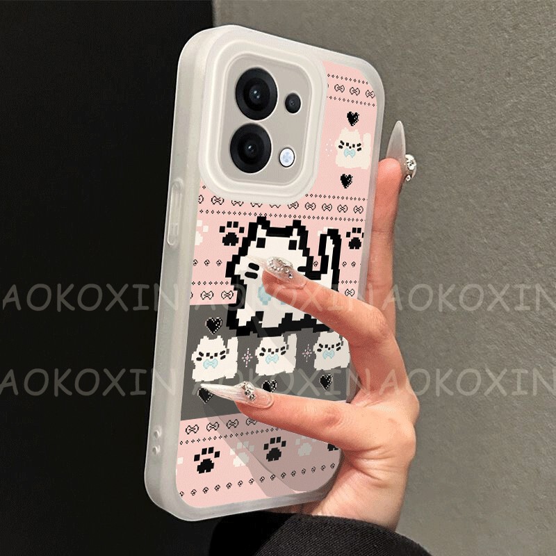 Pixel Four Cats Suitable for Oppo Reno13 Phone Case Oppo A2 Women's New K3 Cartoon A96 Silicone Soft Case