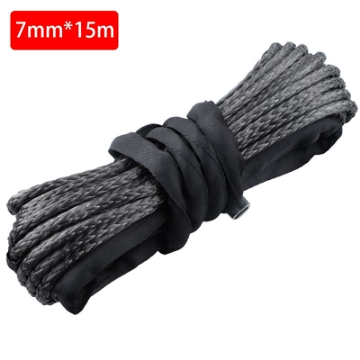 15m car tow rope tow — Trailer rope/net/strap - 7mmx15m-titanium-color