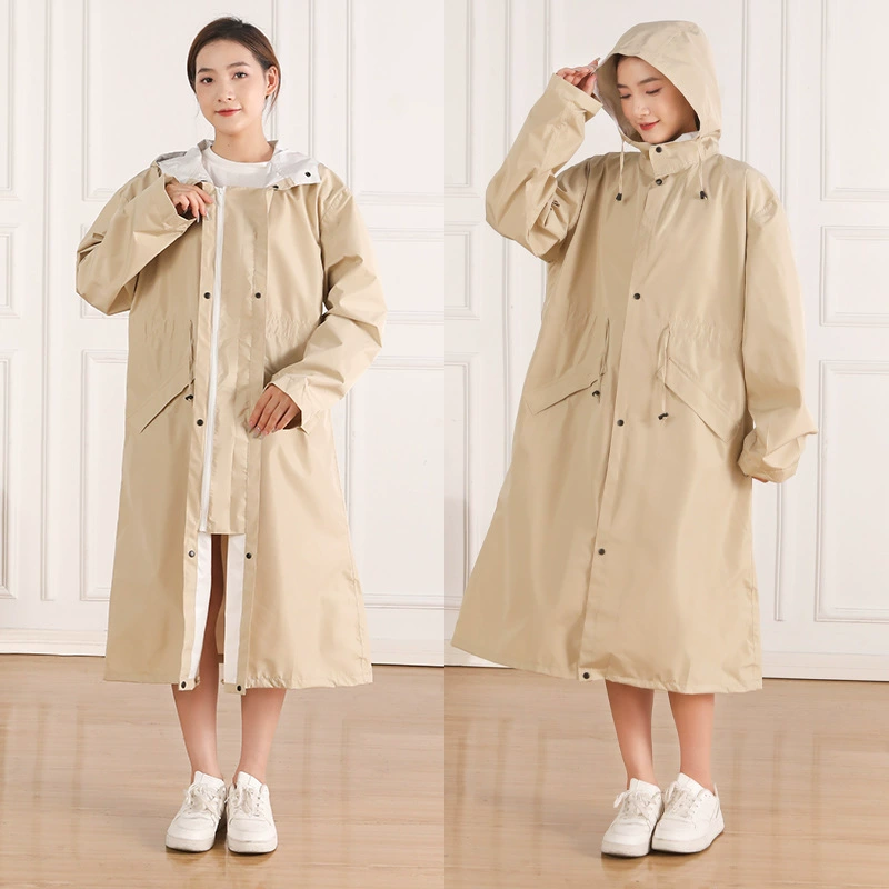 Trench coat, raincoat, long travel jacket for men and women for hiking