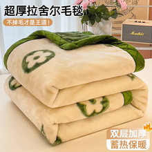 超厚保暖拉舍尔毛毯被冬季加厚床上用盖毯学生宿舍床单人午睡毯子