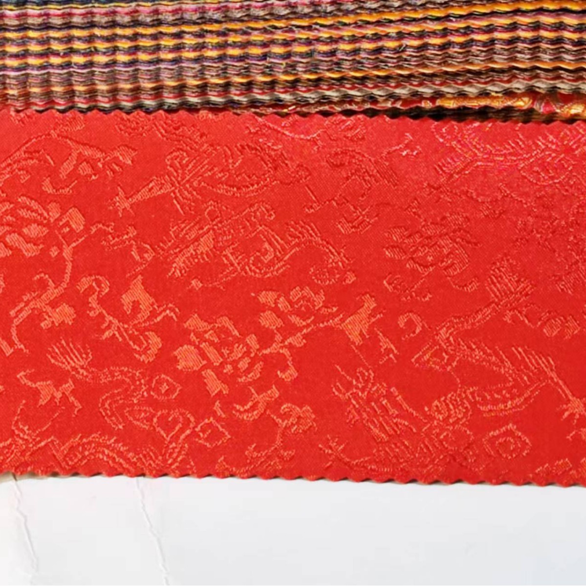 提花织锦缎中国风小龙纹面料可用于月饼盒酒盒茶叶盒包装布料色织