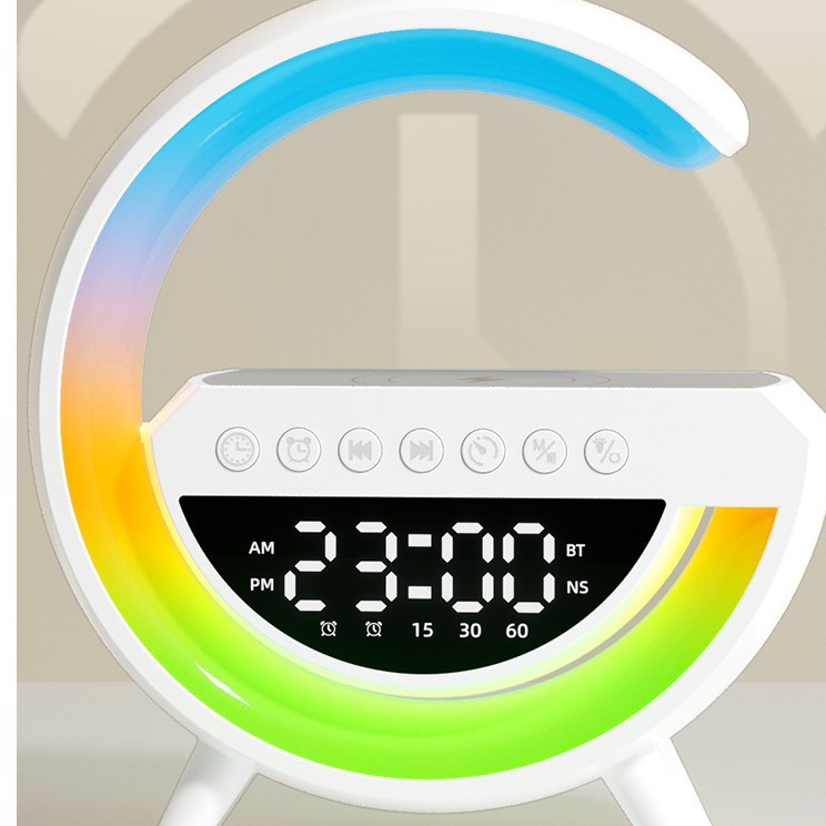 Popular Model 3401Mini Bluetooth Speaker Bt-3401Mini Atmosphere Light Wireless Charging Clock Wireless Charger Popular Model 3401Mini Bluetooth Speaker Bt-3401Mini Atmosphere Light Wireless Charging Clock Wireless Charger