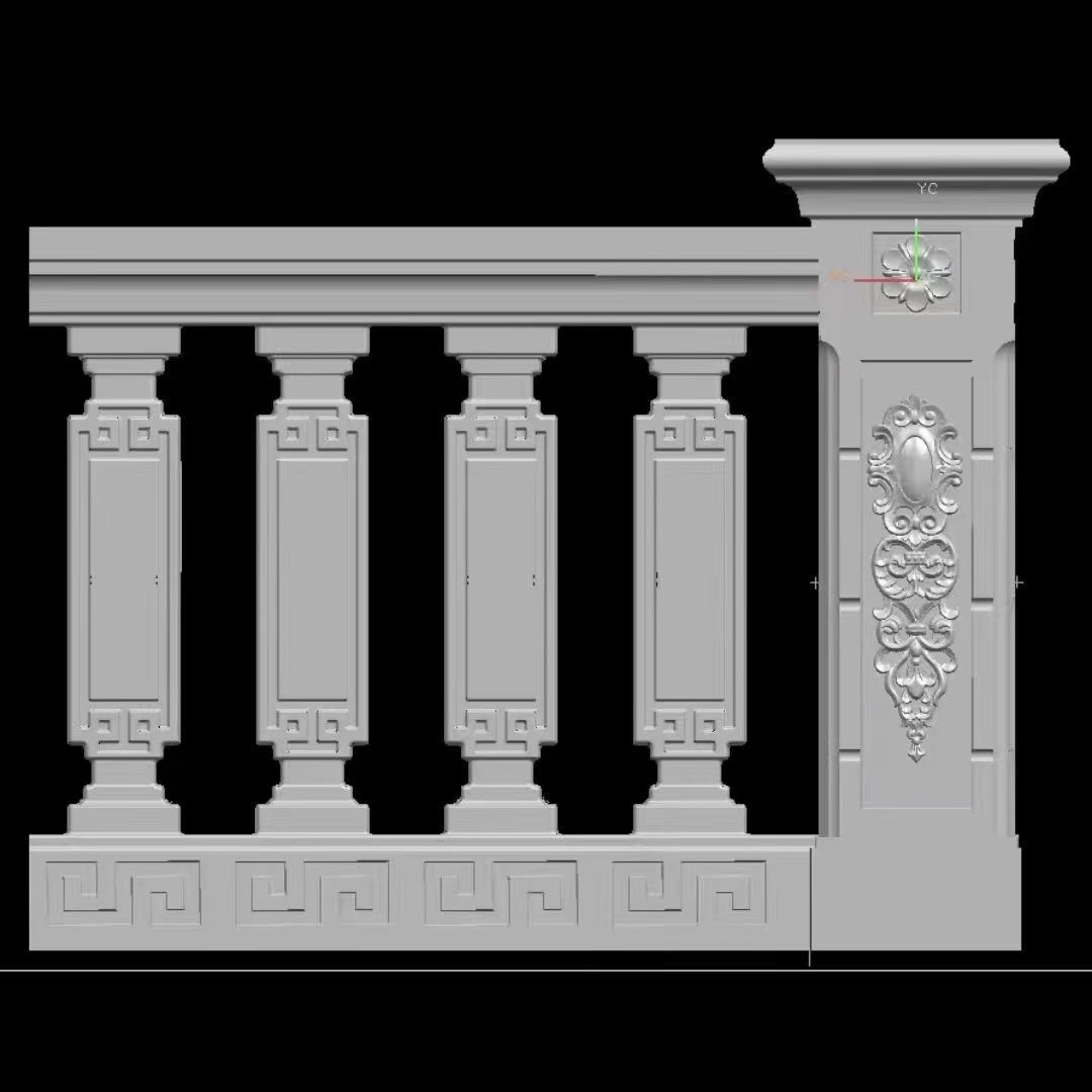Molde para Barandilla de Columna Romana Reforzado para Balcón