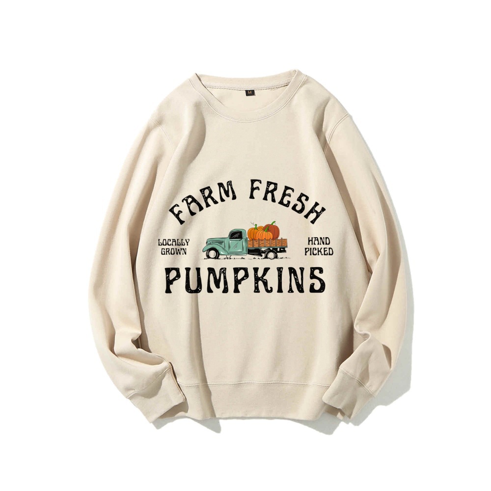 Granja Pumpkin Sweatshirt Fall Crewneck Sweatshirt Pumpk