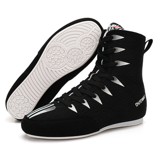 Children's Boxing Shoes for Boys and Girls, Professional Training, Competition, Fighting, Sanda, Free Fighting Shoes, Youth Wrestling Shoes