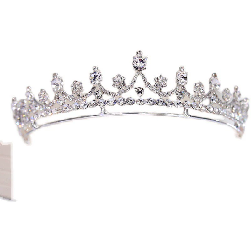Small Tiara (Korean) for Bride, Cute Princess Hair Accessory, Wedding Mini Crown, Silver/Golden